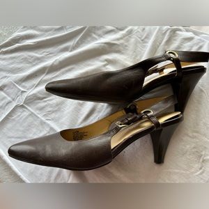Andrew Geller brown leather shoes size 9